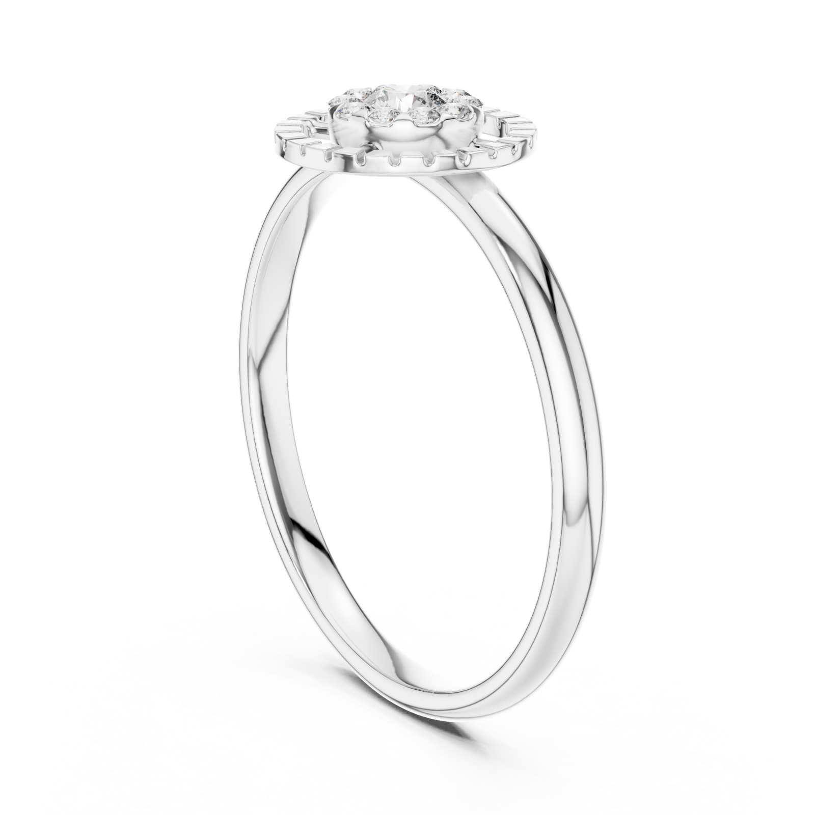  White Gold Celestial Grace Harmony Promise Band Left View