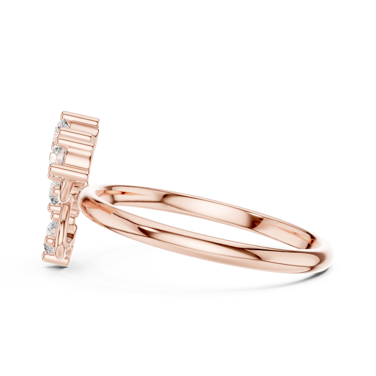  Rose Gold Dewdrop Mirage Radiant Statement Ring Side View