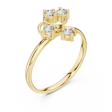 Gold Dewdrop Mirage Radiant Statement Ring Right View
