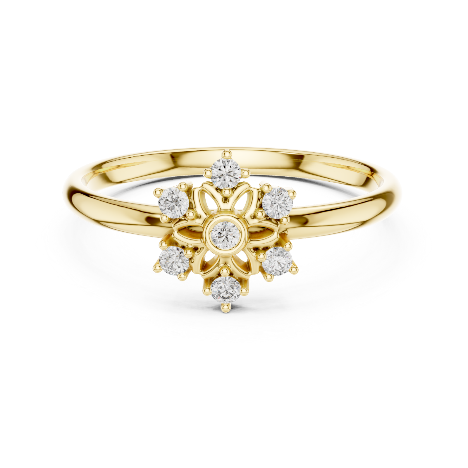 Gold Eternal Radiance Solitaire Front View