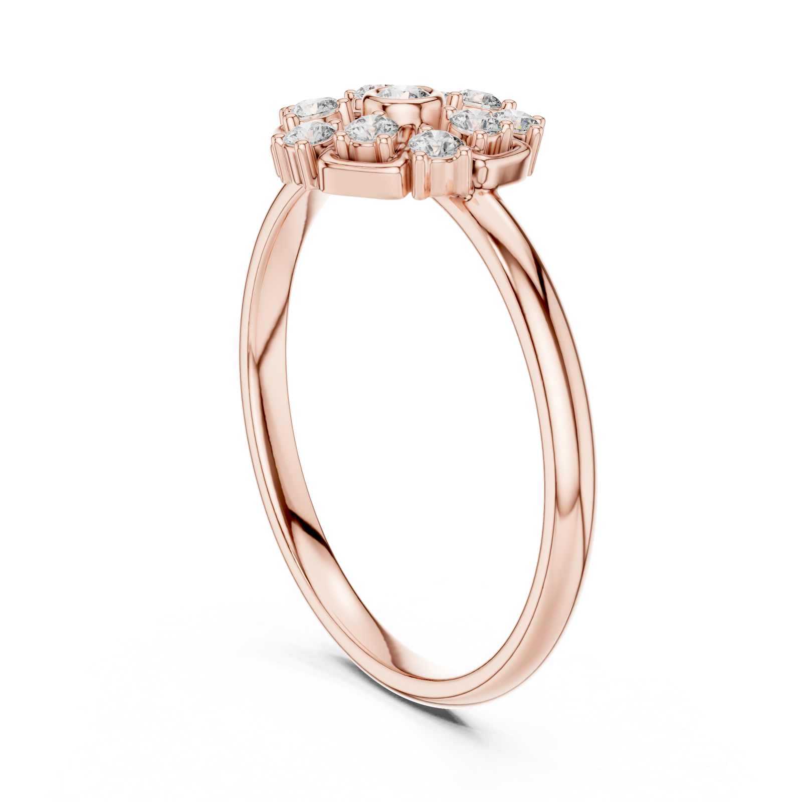  Rose Gold Luminous Flora Ring Left View