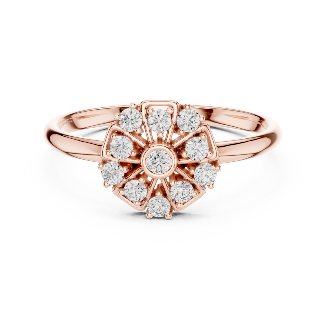 Rose Gold Luminous Flora Ring Right View
