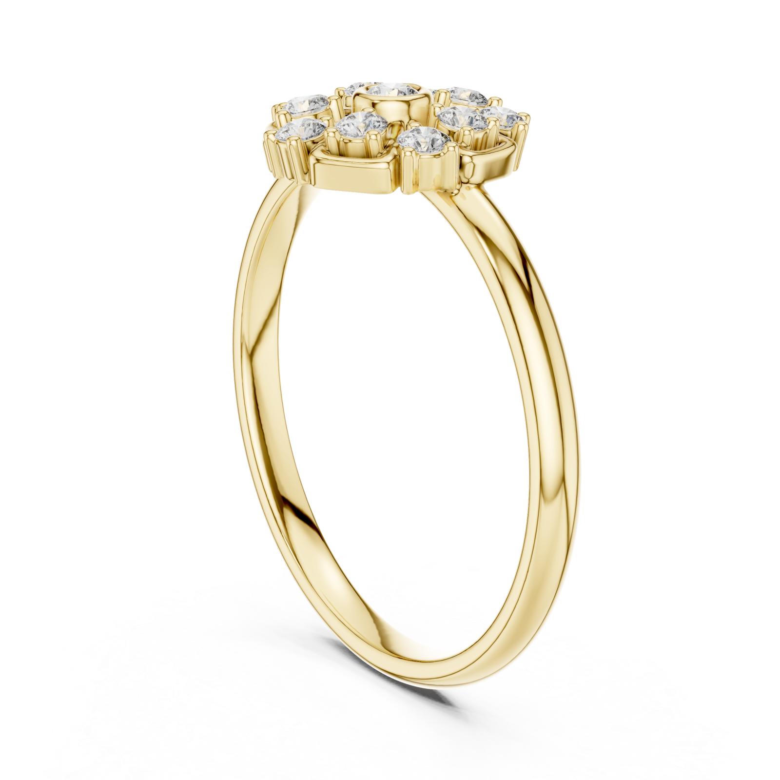 Gold Luminous Flora Ring Left View