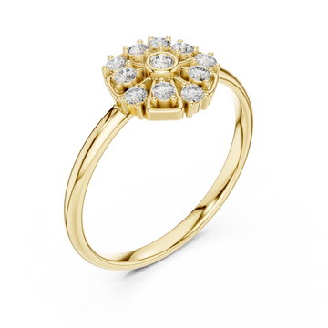 Gold Luminous Flora Ring Right View