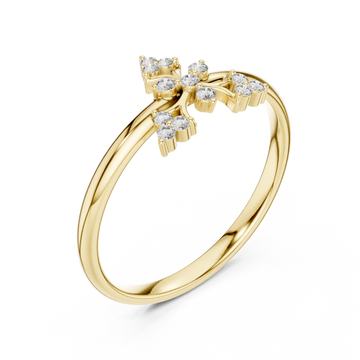 Gold Petal Grace Petite Bloom Ring Right View