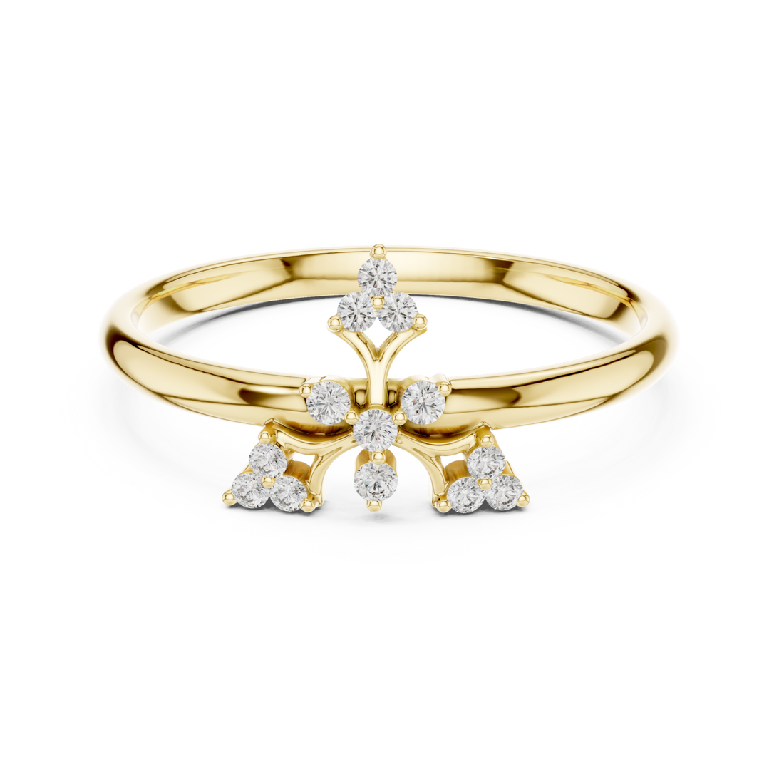 Gold Petal Grace Petite Bloom Ring Right View