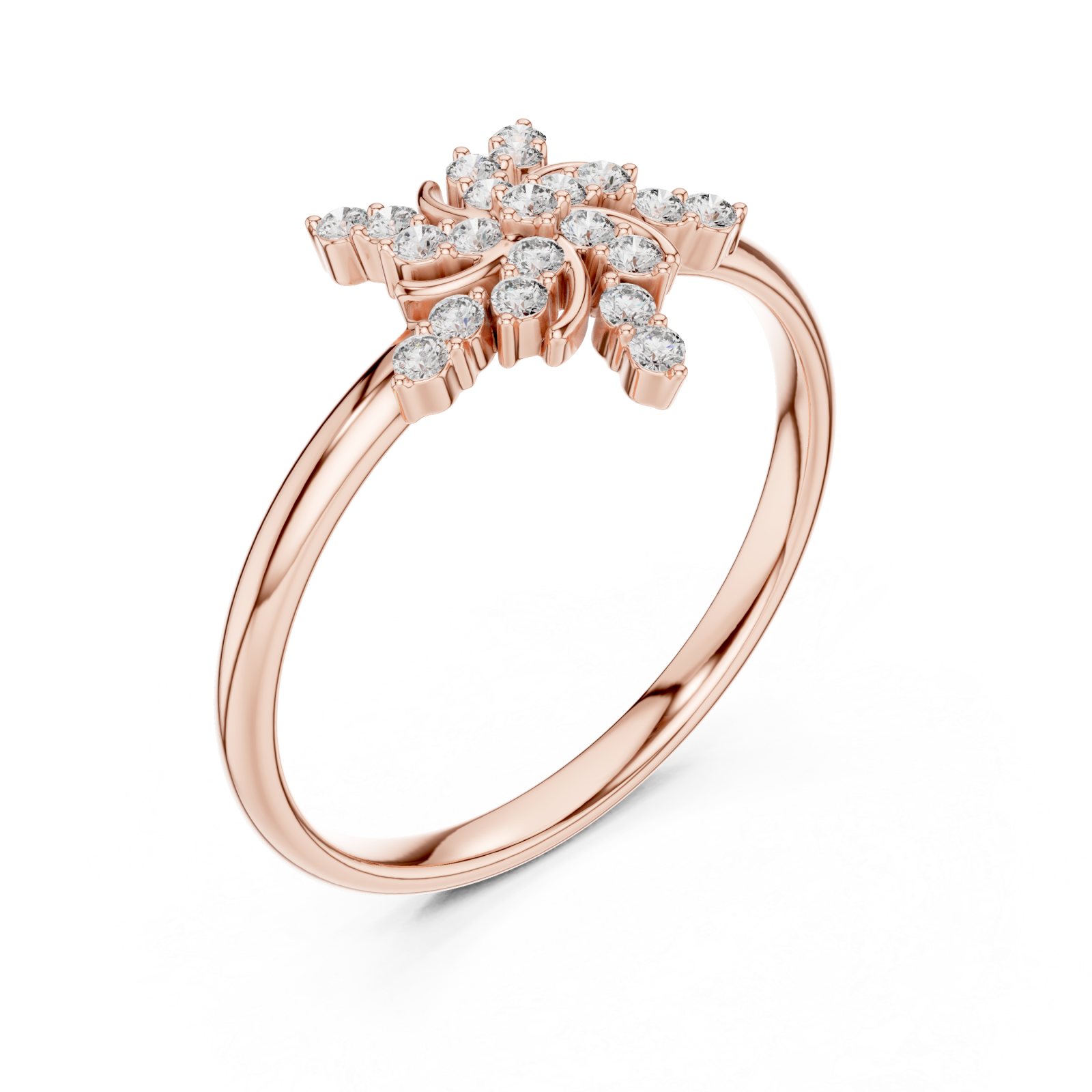  Rose Gold Blooming Harmony Blossom Ring Right View