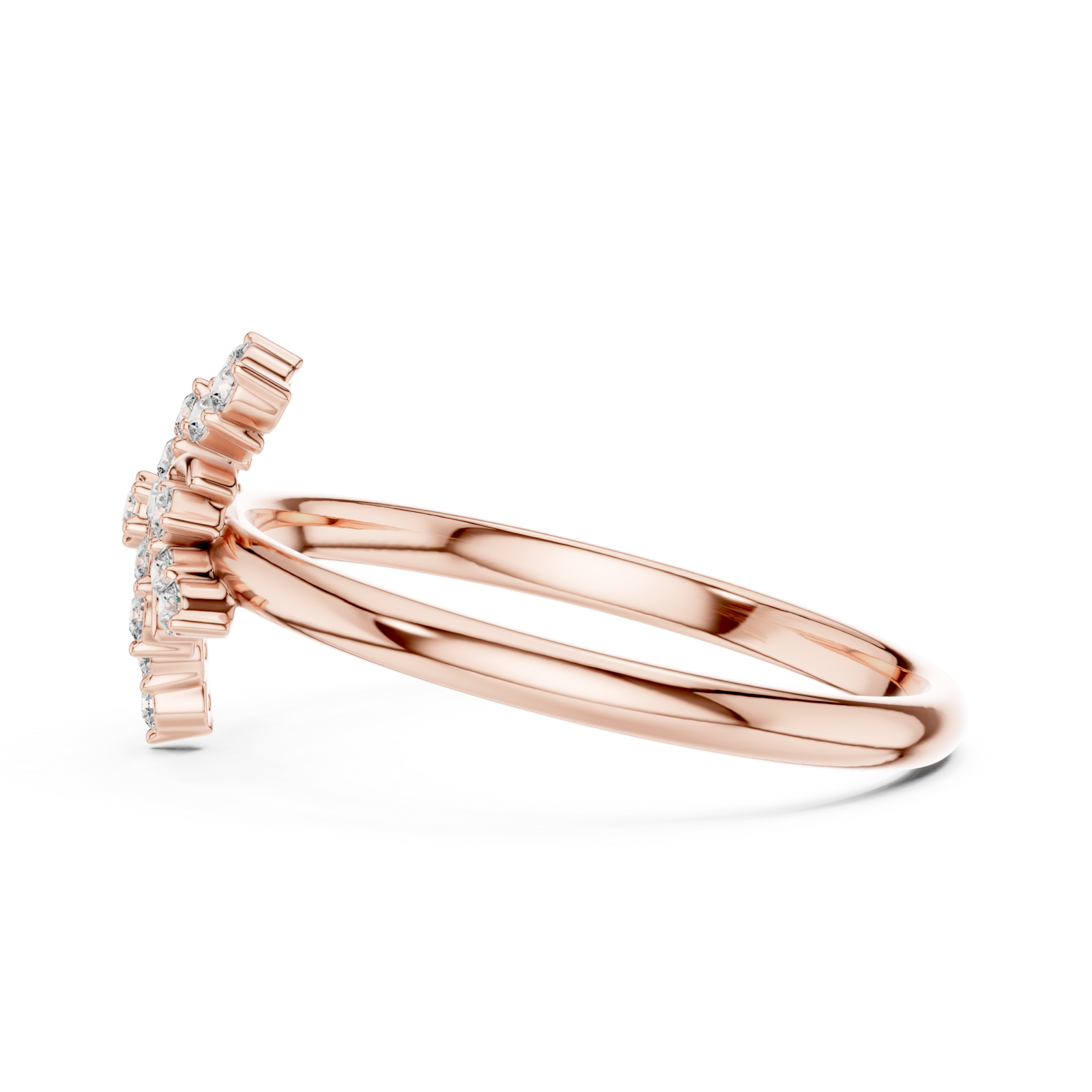 Rose Gold Blooming Harmony Blossom Ring Side View