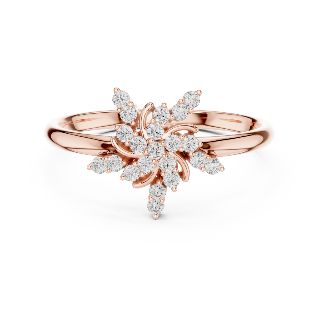  Rose Gold Blooming Harmony Blossom Ring Right View