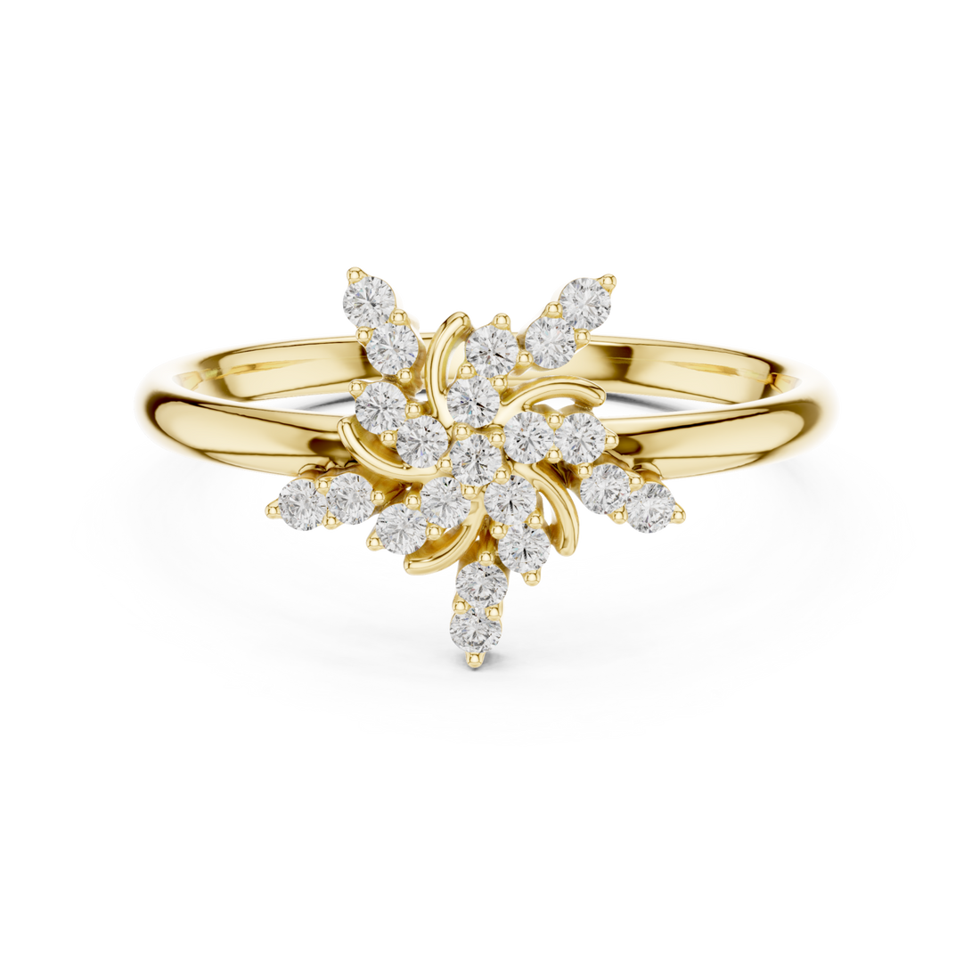 Gold Blooming Harmony Blossom Ring Right View