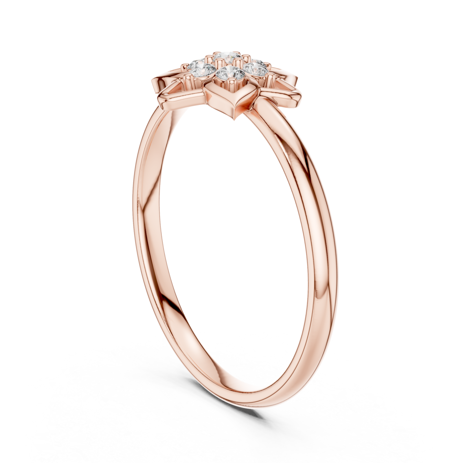  Rose Gold Wildflower Radiance Statement Band Left View