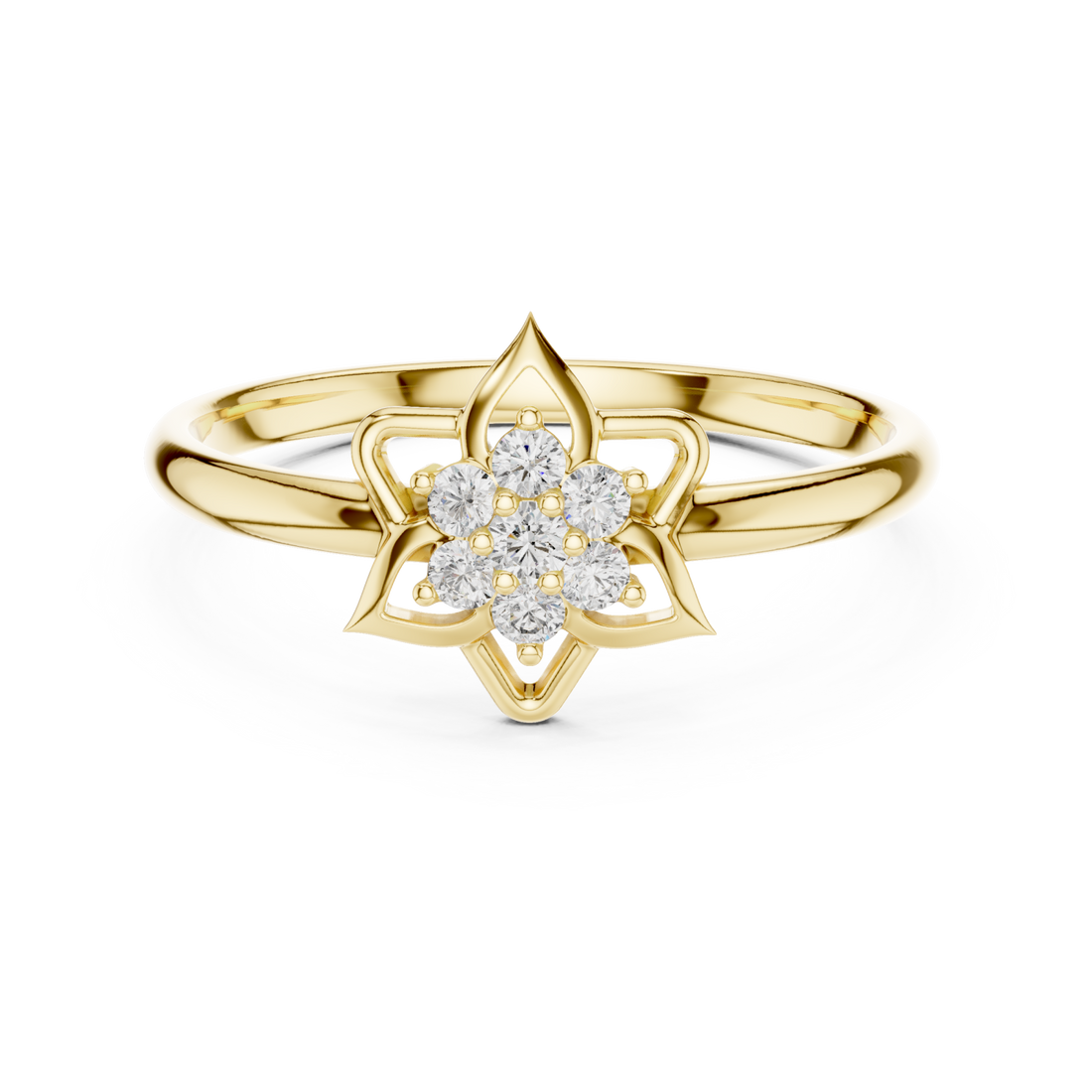 Gold Wildflower Radiance Statement Band Right View