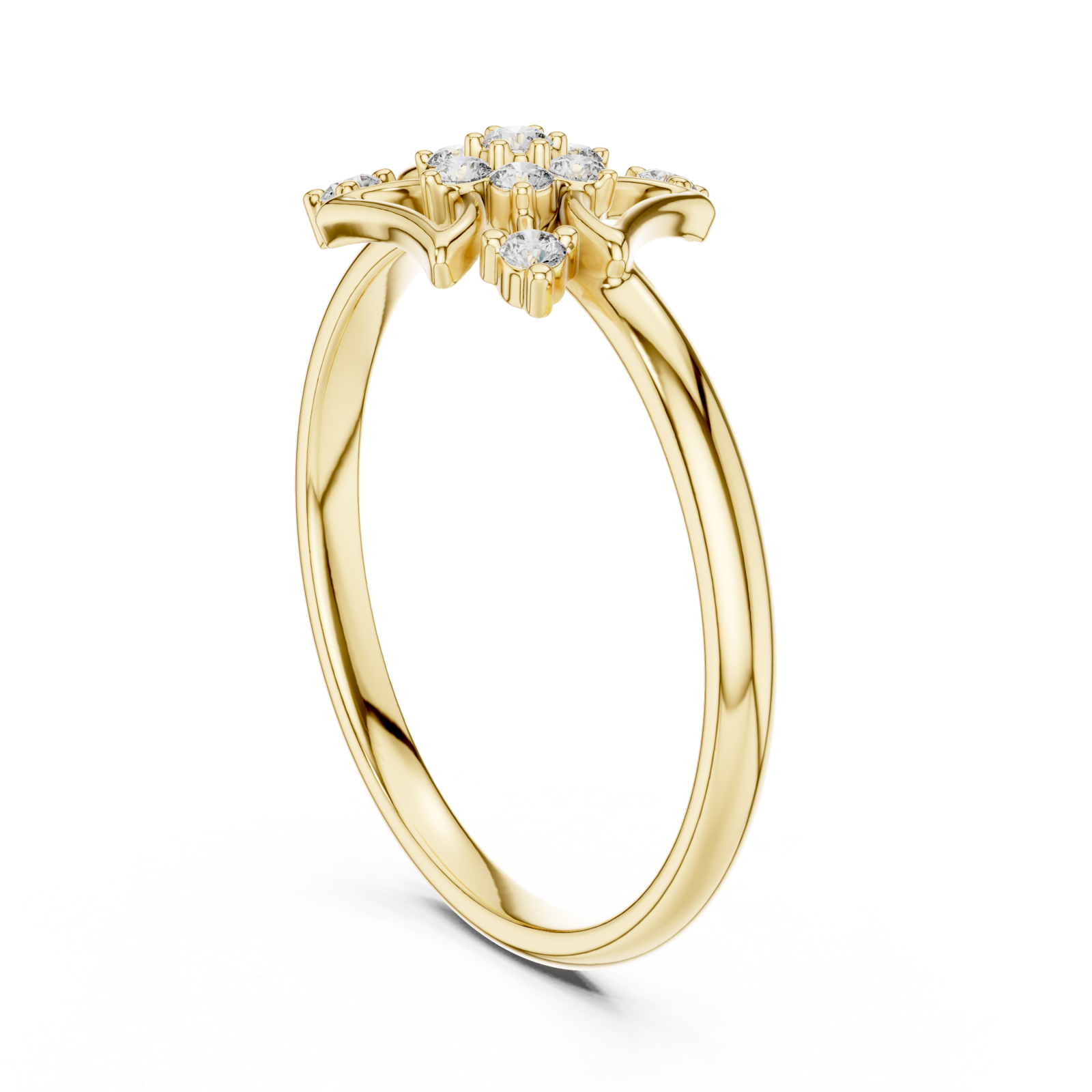  Gold Golden Gardenia Muse Cocktail Ring Left View