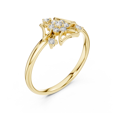 Gold Golden Gardenia Muse Cocktail Ring Right View