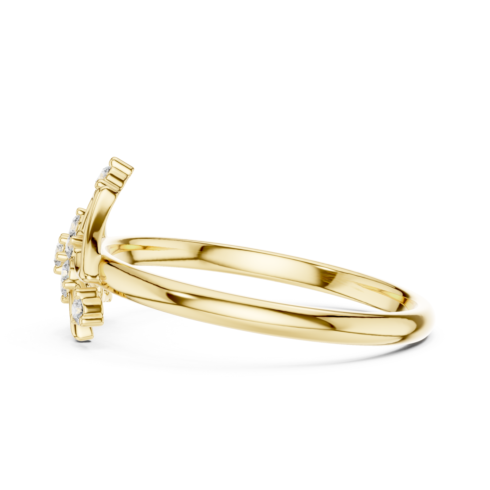  Gold Golden Gardenia Muse Cocktail Ring Side View