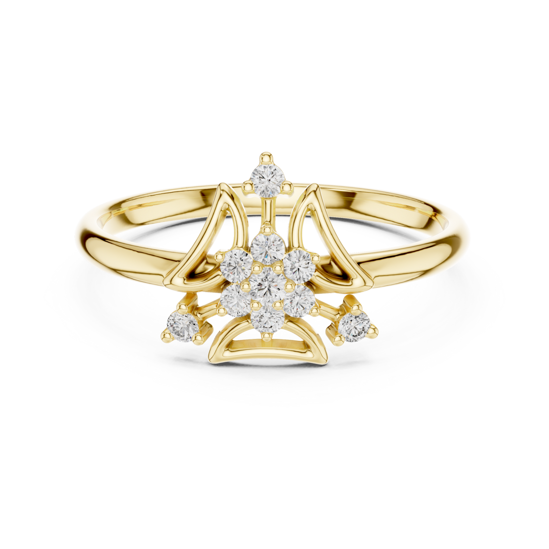 Gold Golden Gardenia Muse Cocktail Ring Right View