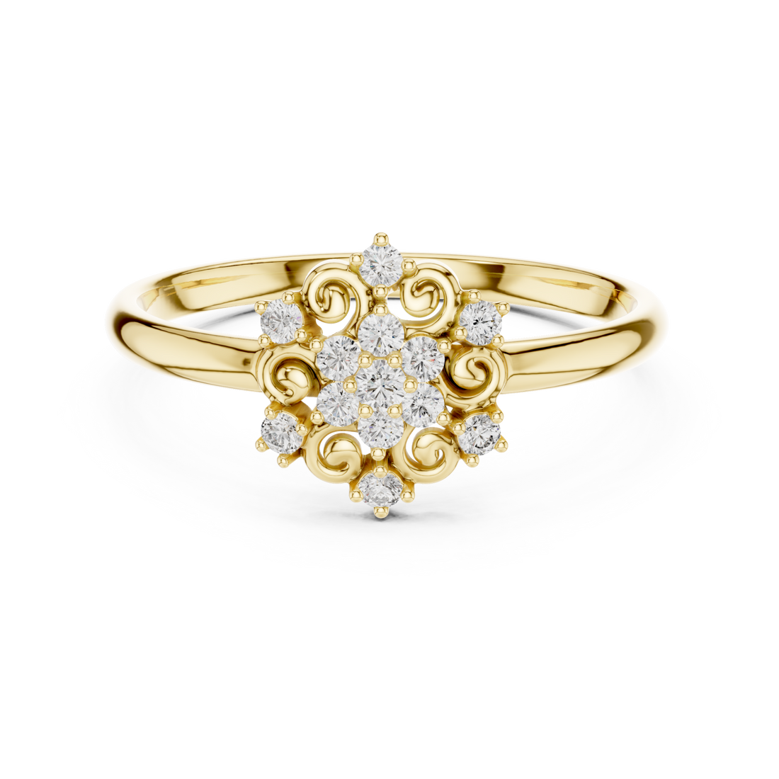 Gold Opulent Reverie Blossom Halo Band Right View