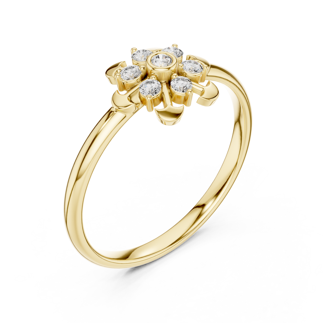 Gold Enchanted Garden Luxe Cluster Band Right View
