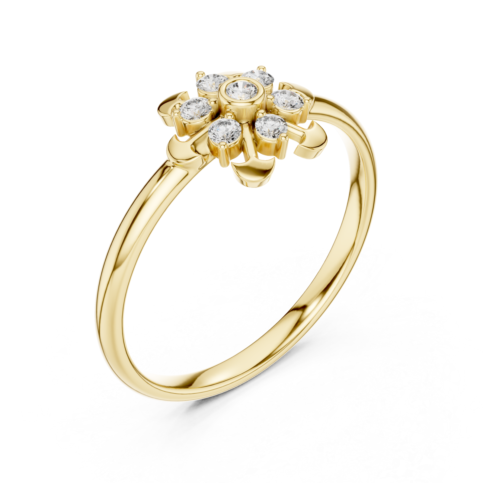 Gold Enchanted Garden Luxe Cluster Band Right View
