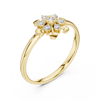Gold Enchanted Garden Luxe Cluster Band Right View