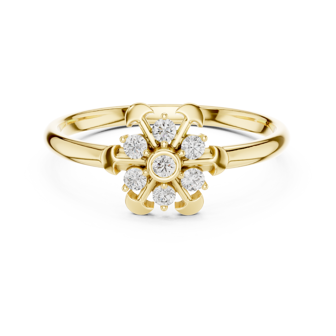 Gold Enchanted Garden Luxe Cluster Band Right View
