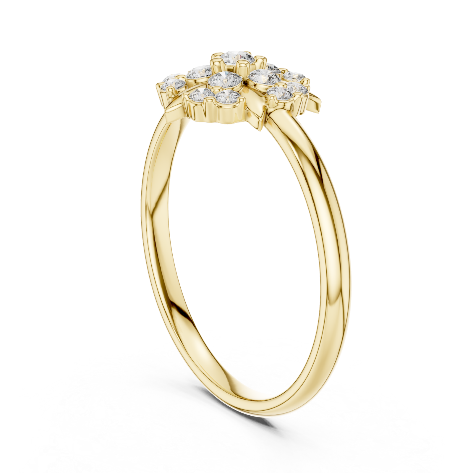  Gold Radiant Petal Harmony Band Left View