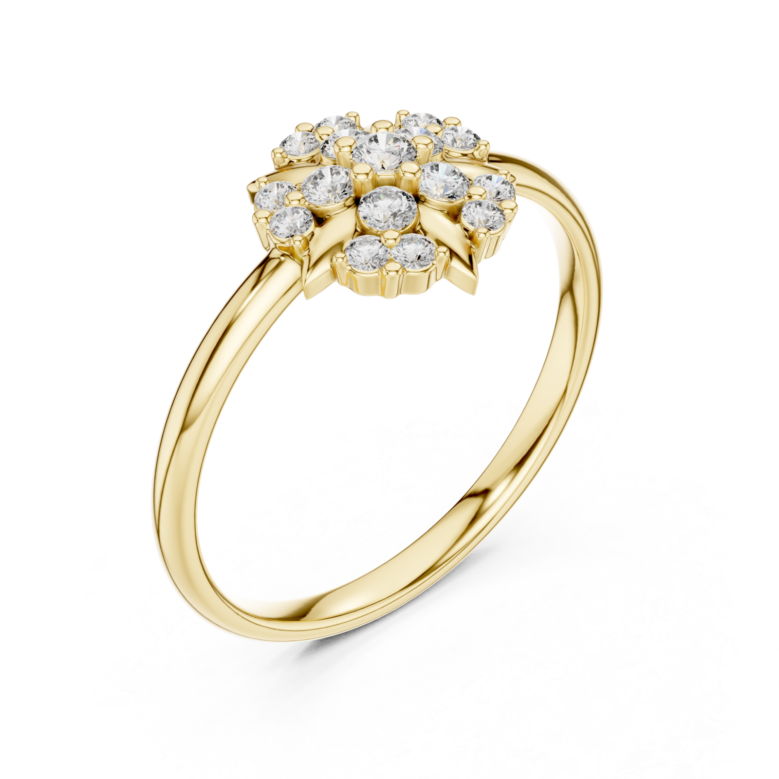 Gold Radiant Petal Harmony Band Right View