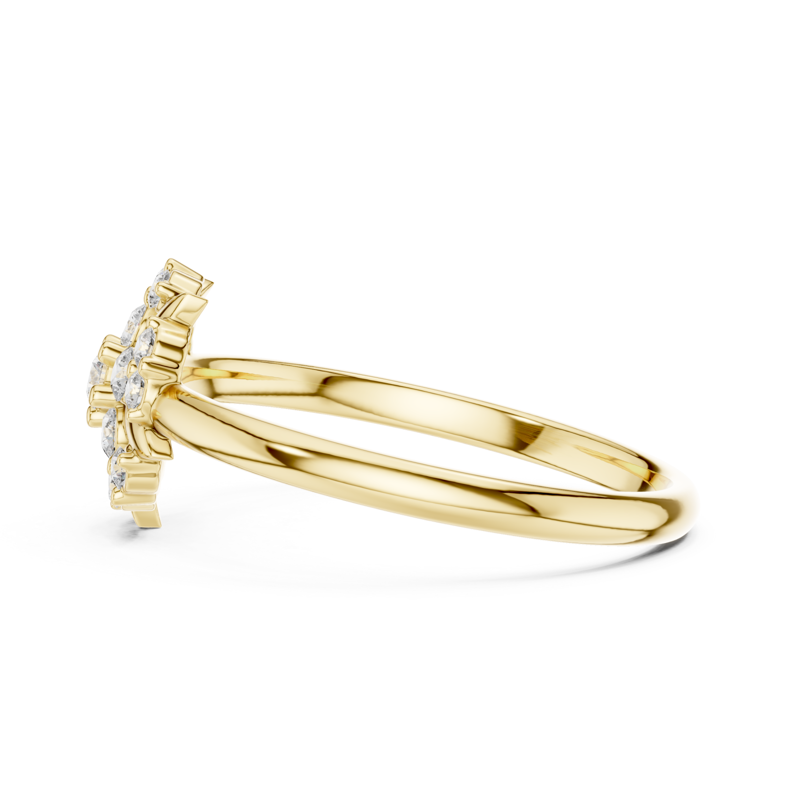  Gold Radiant Petal Harmony Band Side View