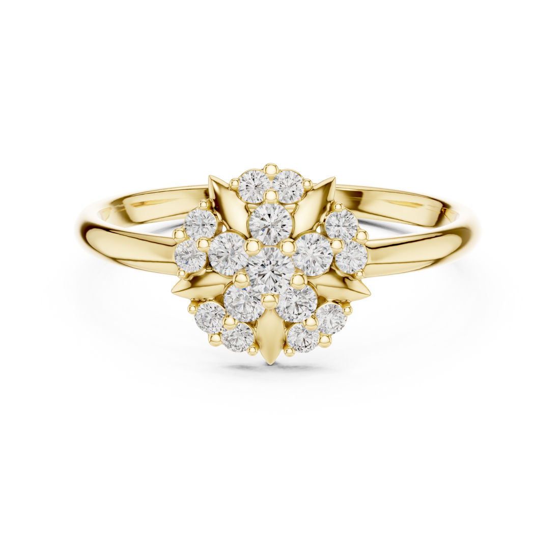 Gold Radiant Petal Harmony Band Right View