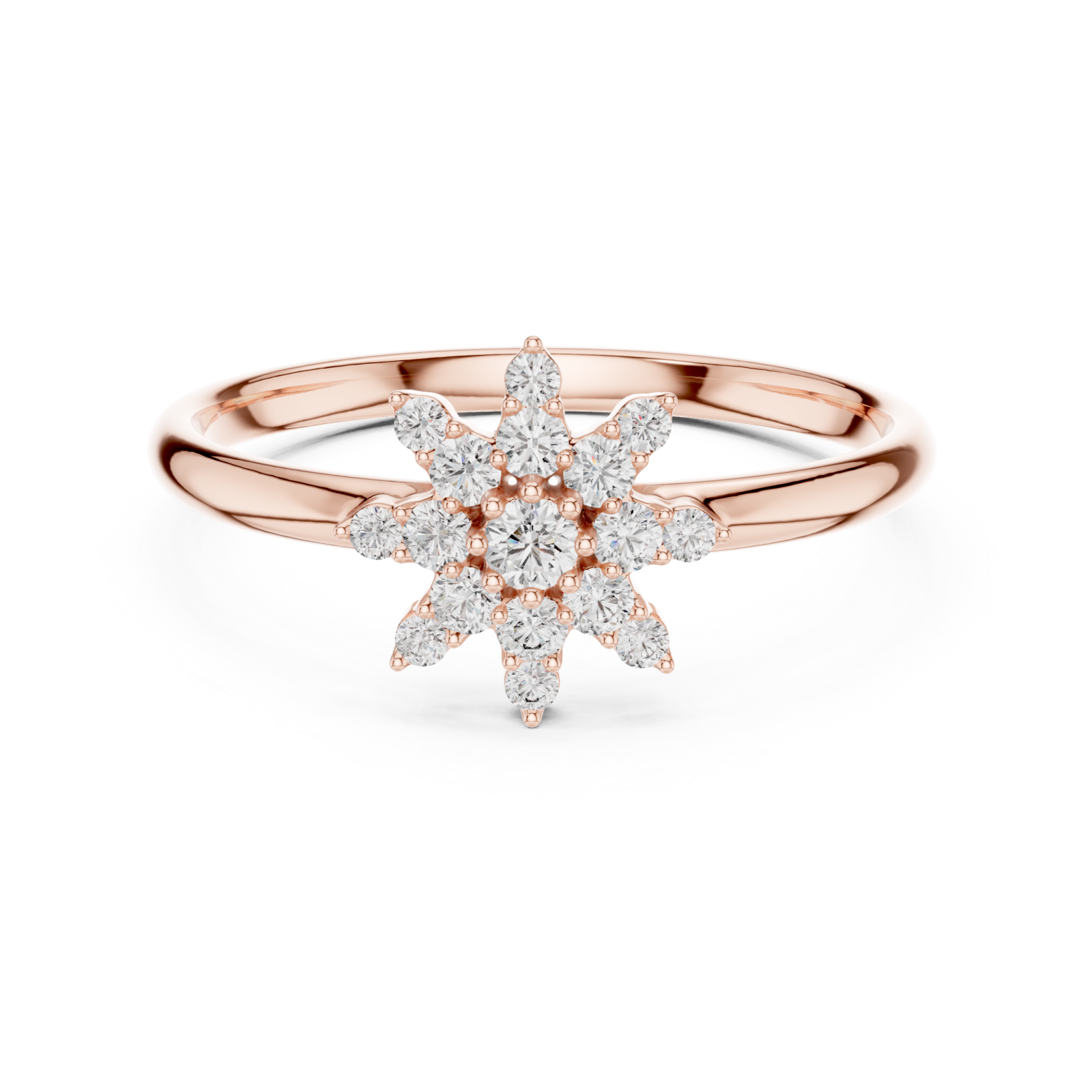  Rose Gold Forever Twinkle Harmony Ring Front View