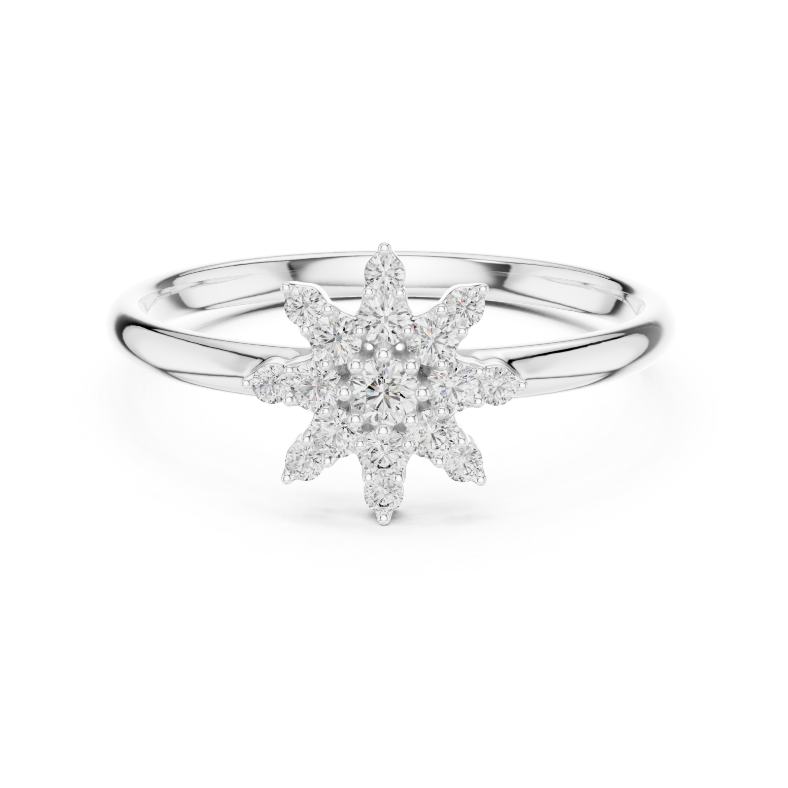  White Gold Forever Twinkle Harmony Ring Front View