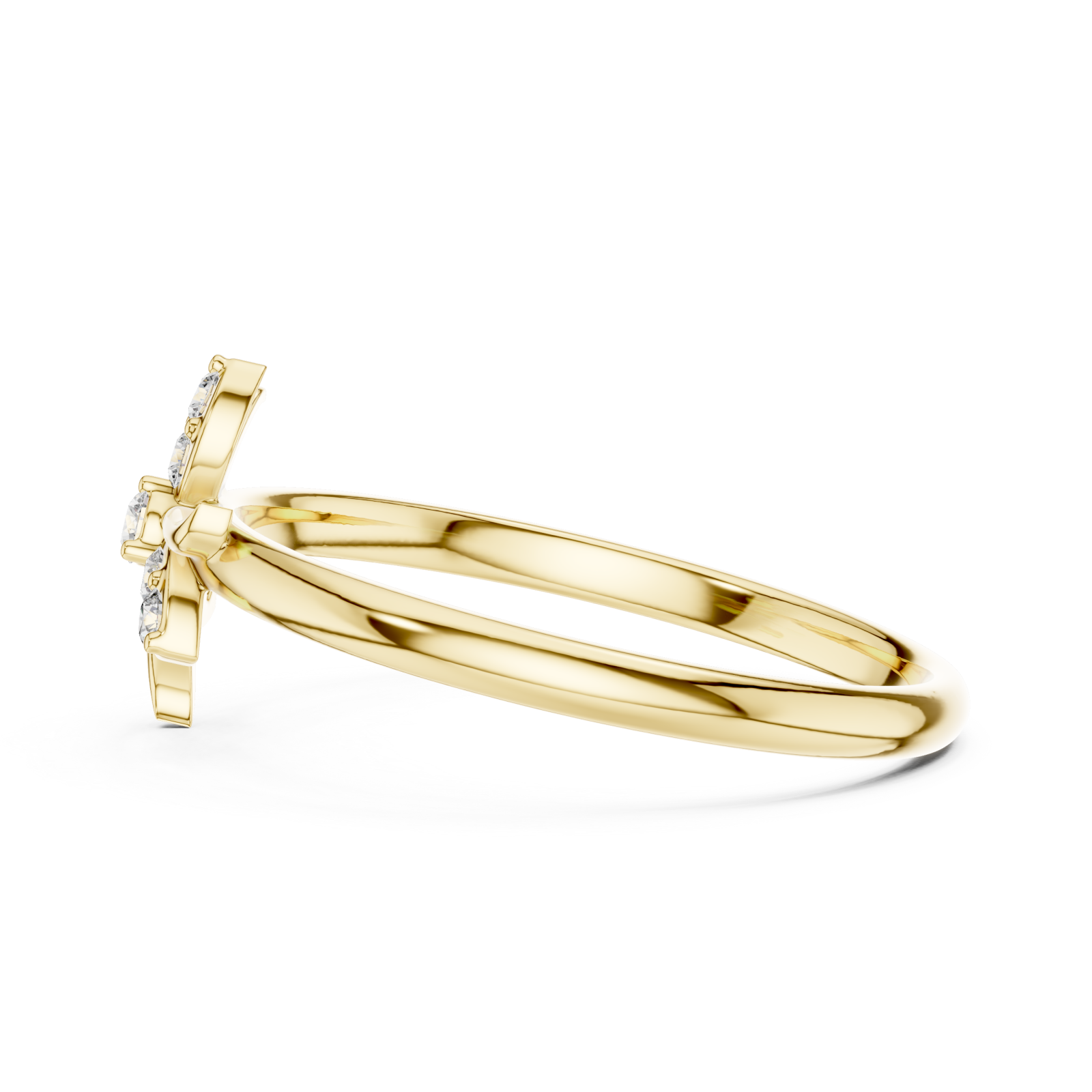  Gold Lily Grace Bloom Ring Side View