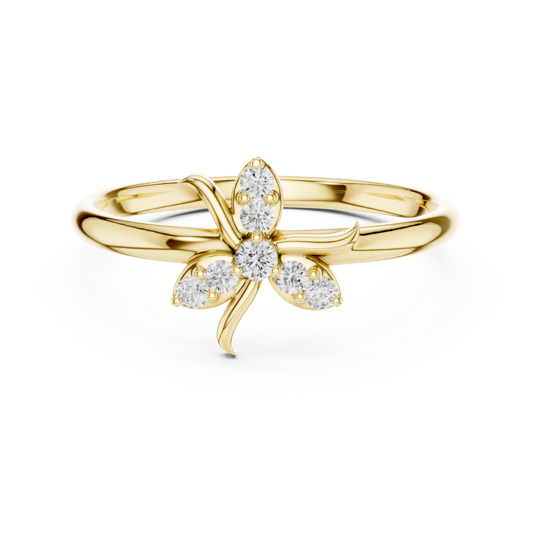 Gold Lily Grace Bloom Ring Right View