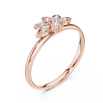  Rose Gold Luminous Meadow Whirl Blossom Ring Right View