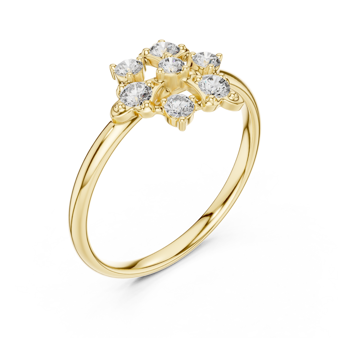 Gold Radiant Spring Cluster Right View