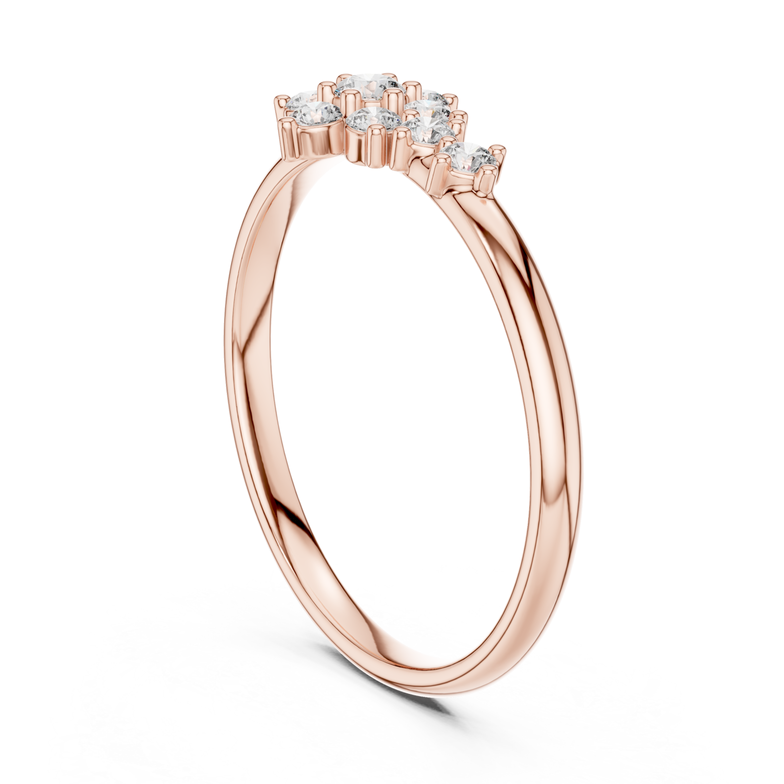  Rose Gold Opaline Embrace Classic Statement Ring Left View