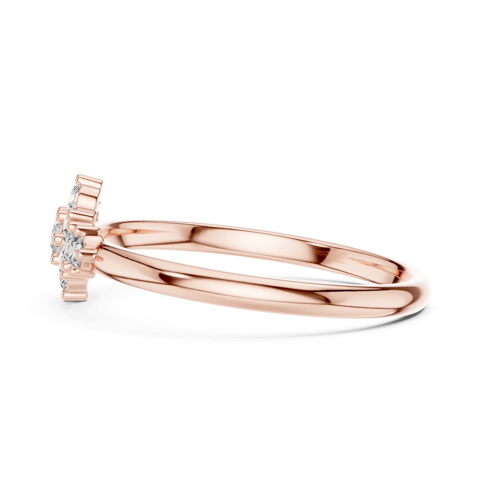  Rose Gold Opaline Embrace Classic Statement Ring Side View