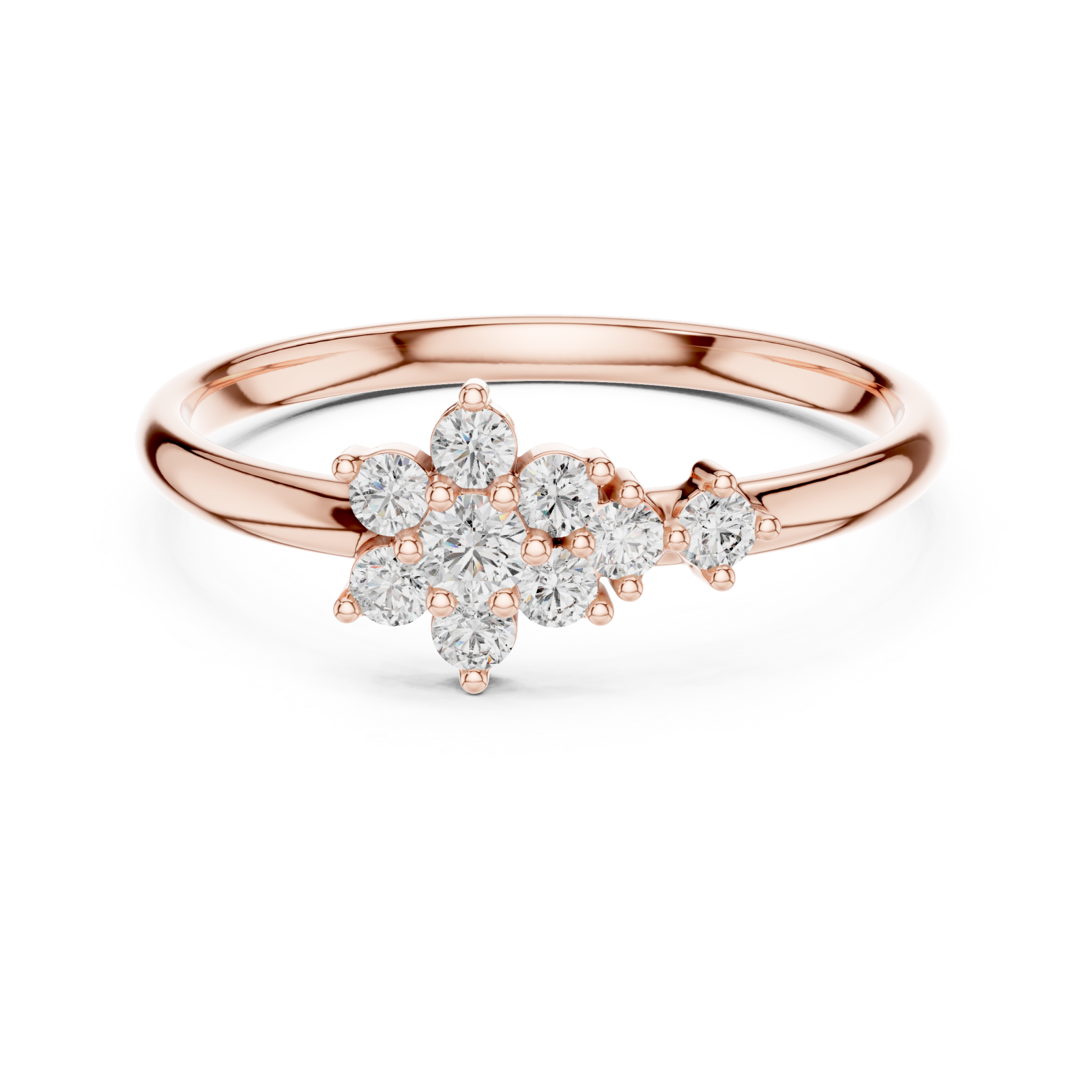  Rose Gold Opaline Embrace Classic Statement Ring Front View