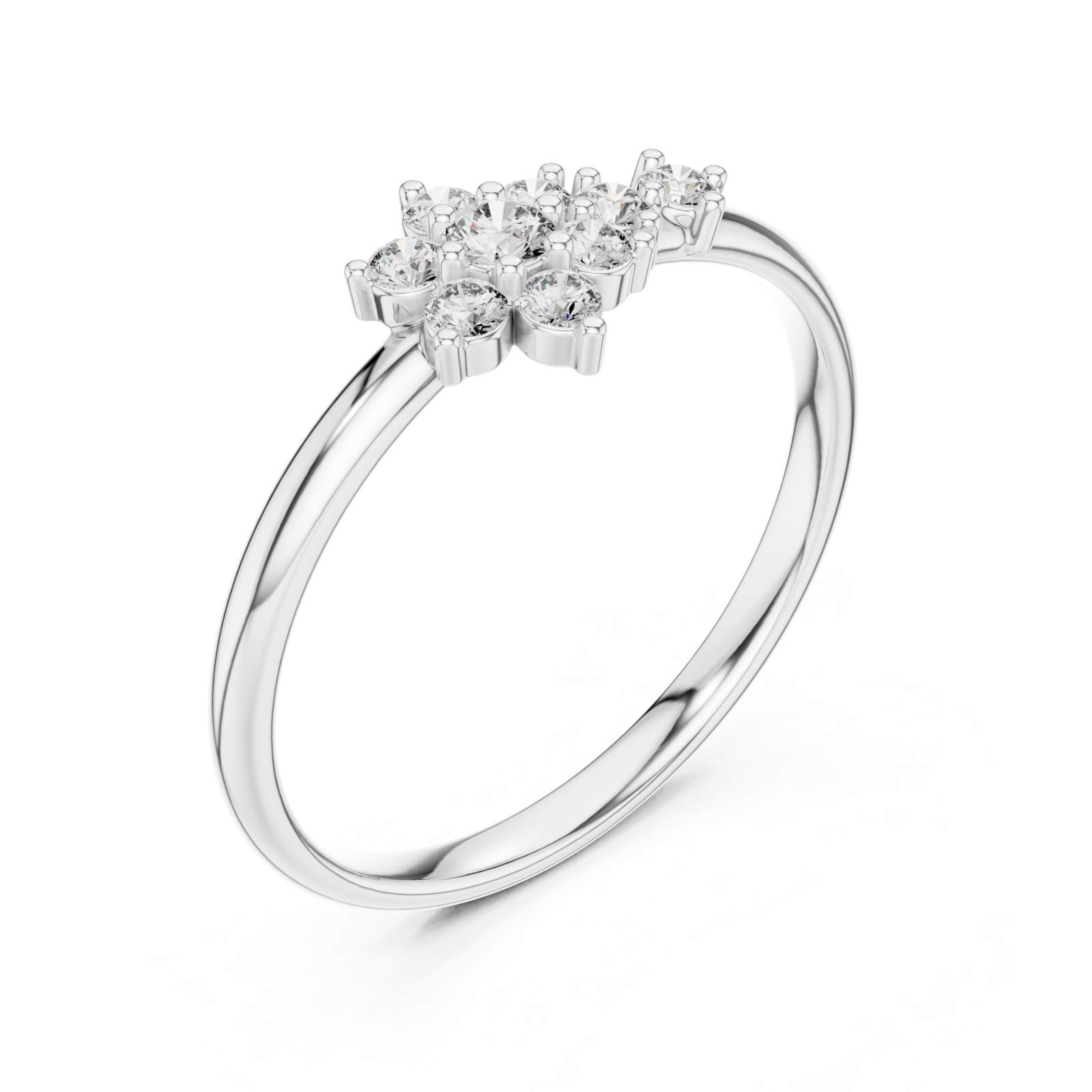  White Gold Opaline Embrace Classic Statement Ring Right View