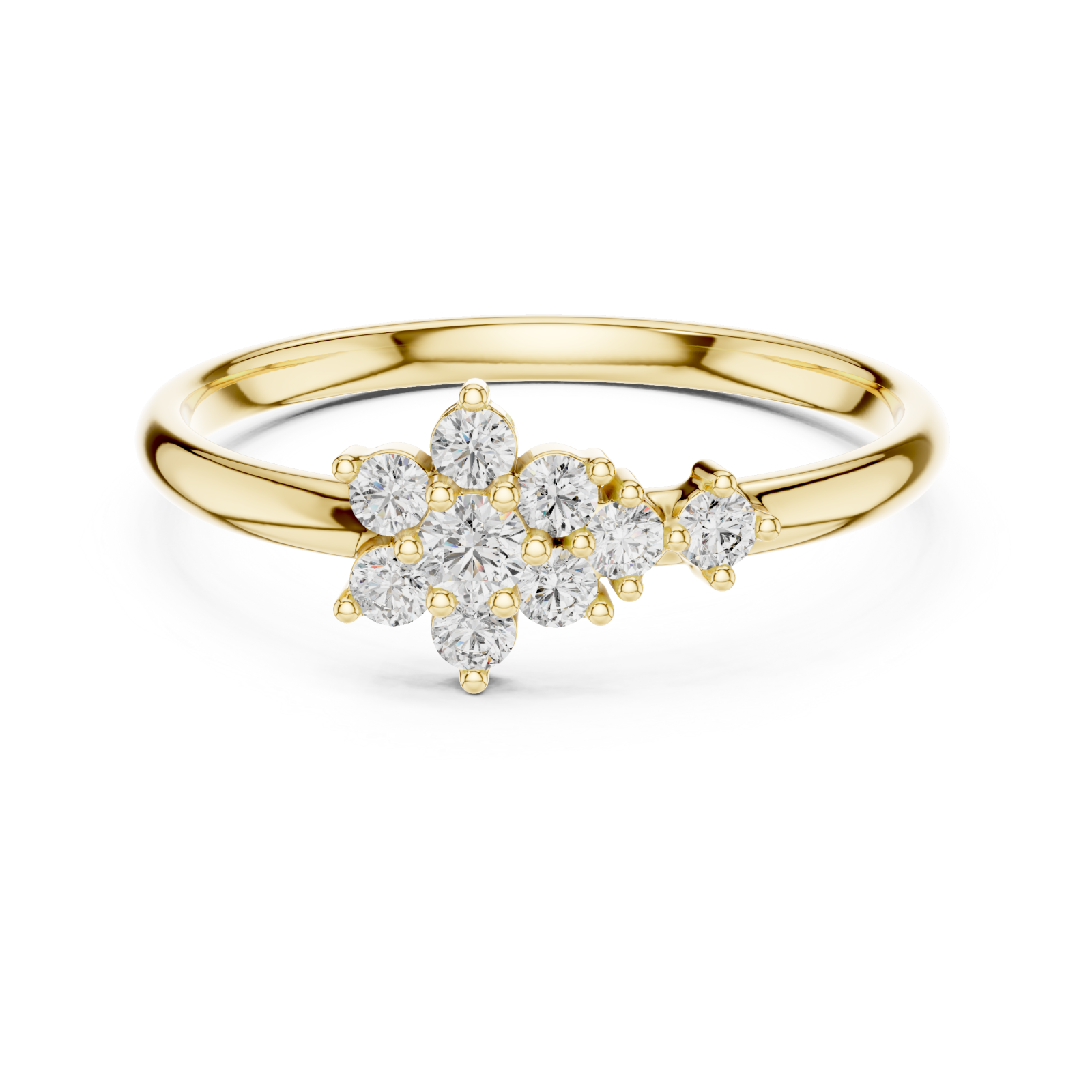  Gold Opaline Embrace Classic Statement Ring Front View