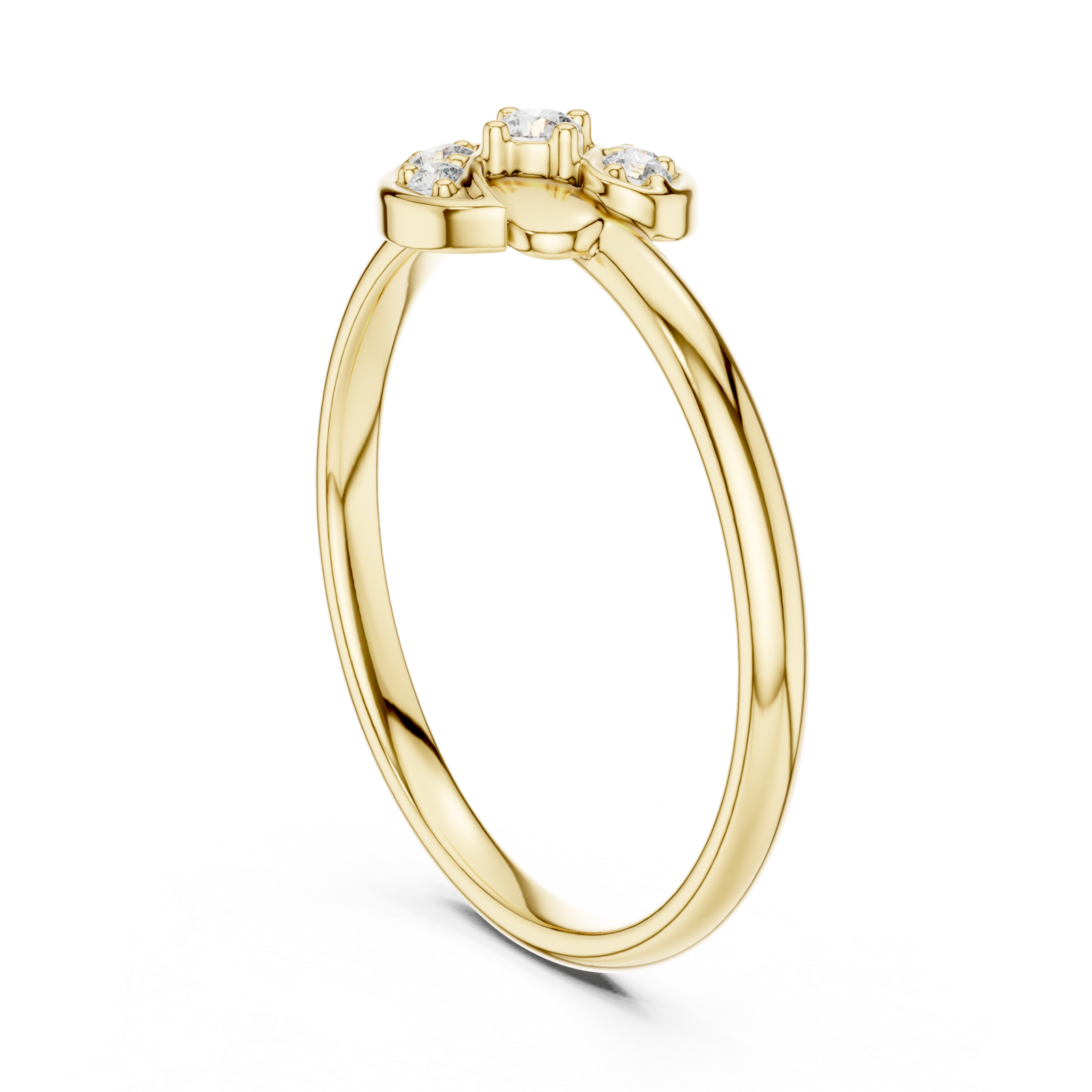  Gold Morning Dew Dual Bloom Twirl Band Left View