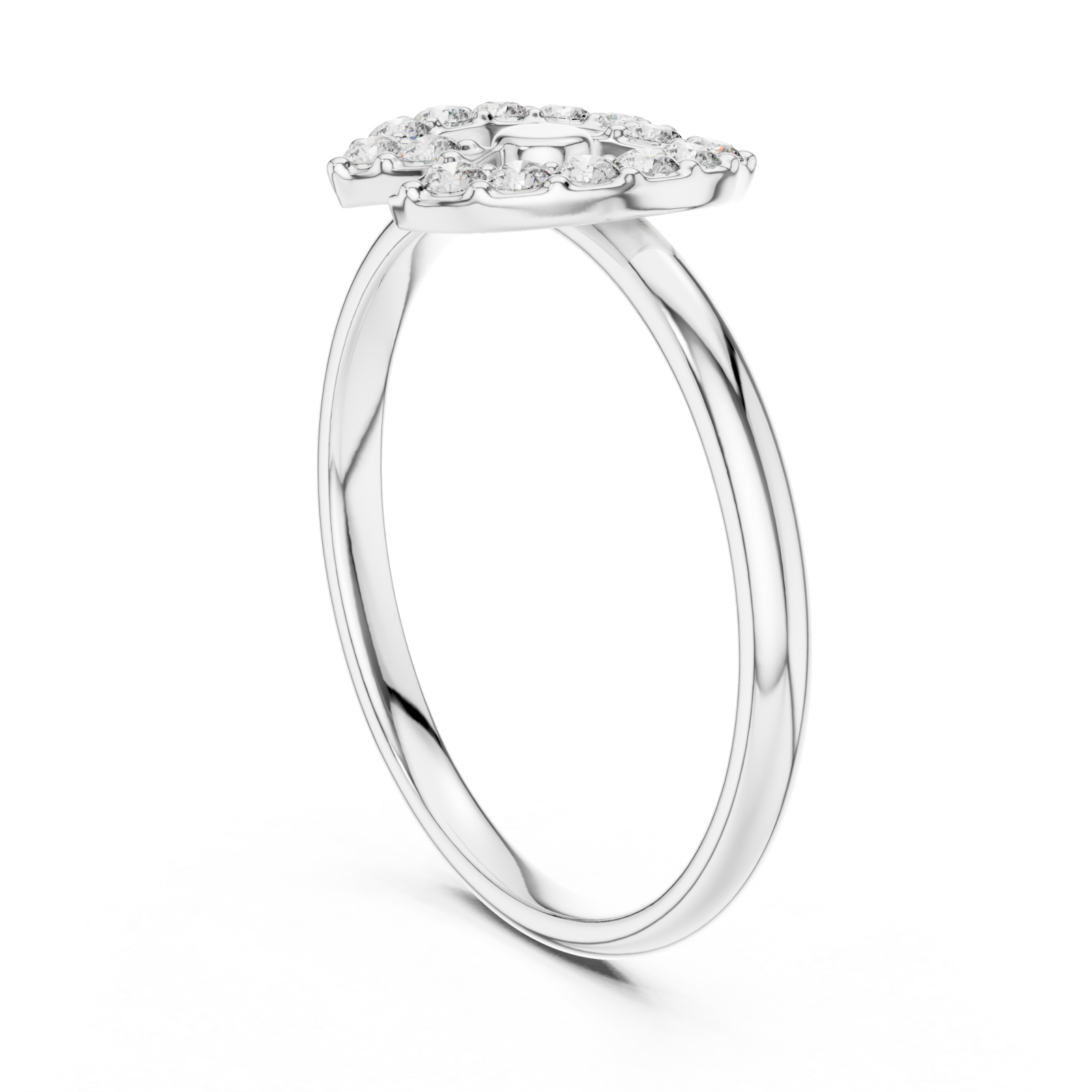  White Gold Eternal Harmony Orbit Ring Left View