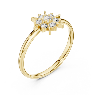 Gold Celestial Spark Ring Right View