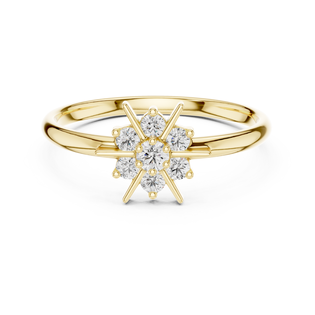 Gold Celestial Spark Ring Right View
