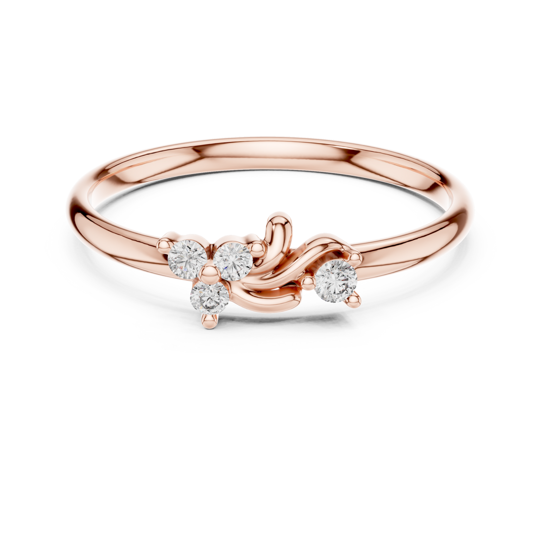  Rose Gold Dawnlight Essence Crossover Ring Right View