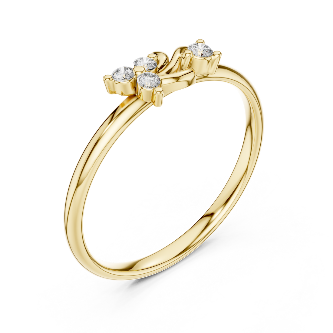 Gold Dawnlight Essence Crossover Ring Right View
