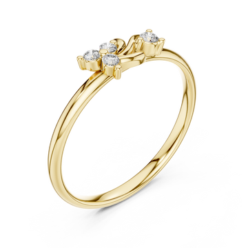 Gold Dawnlight Essence Crossover Ring Right View