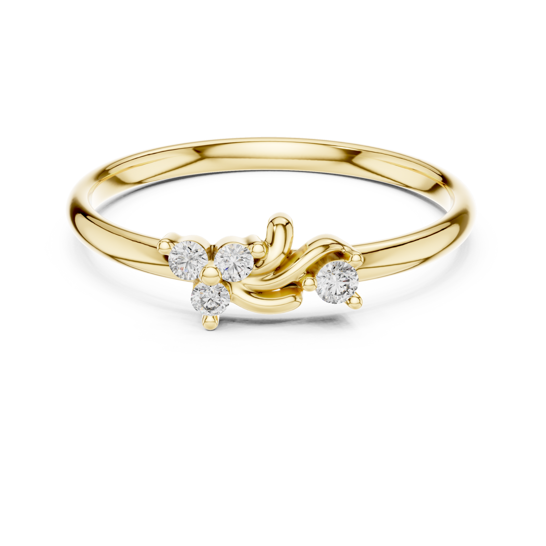 Gold Dawnlight Essence Crossover Ring Right View