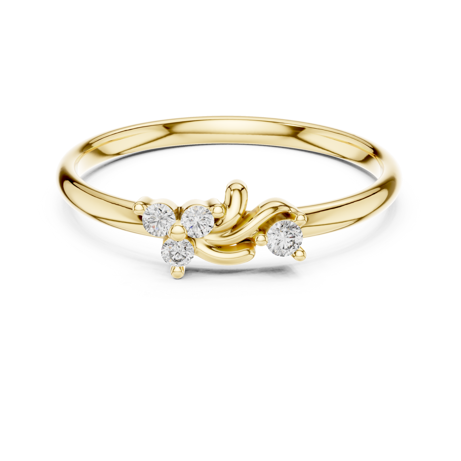  Gold Dawnlight Essence Crossover Ring Front View