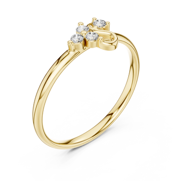 Gold Eternal Grace Glitter Cluster Ring Right View
